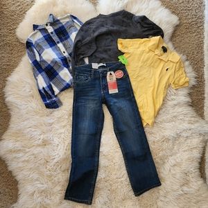 Levi's NWT 511 Youth Jeans Sz 7 plus three tops (tops do not have tags)